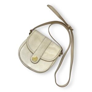 Isaac Mizrahi Cream Genuine leather Crossbody Purse